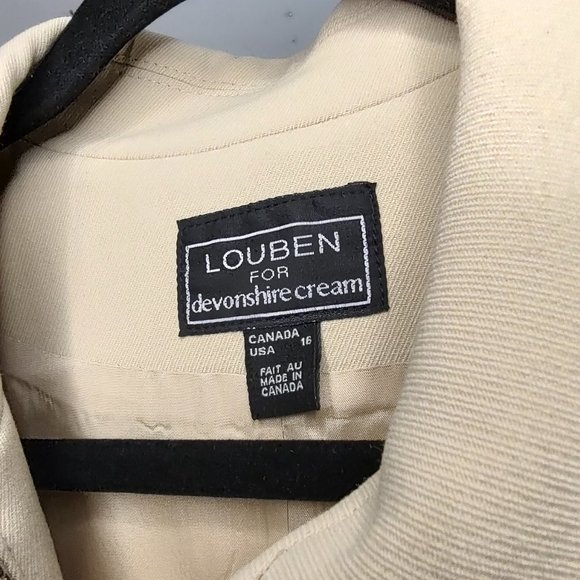 Vintage Louben for Debonshire Cream cream-coloured blazer US 16 - Picture 4 of 6